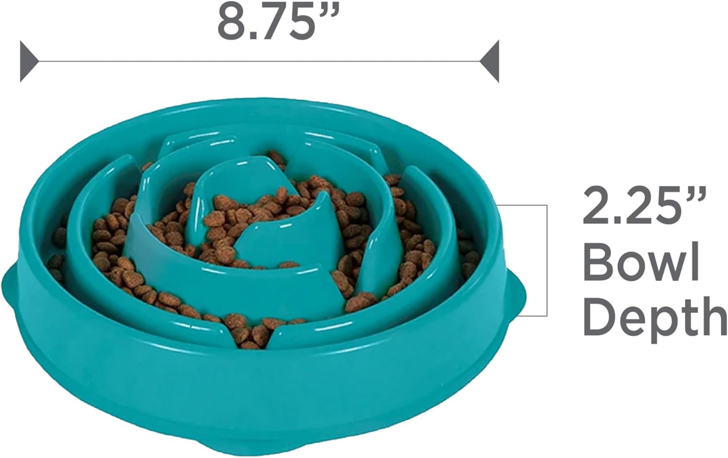 Outward Hound Fun Feeder Slo Bowl, Medium Slow Feeder Dog Bowl, 2 Cups, Turquoise - Image 7