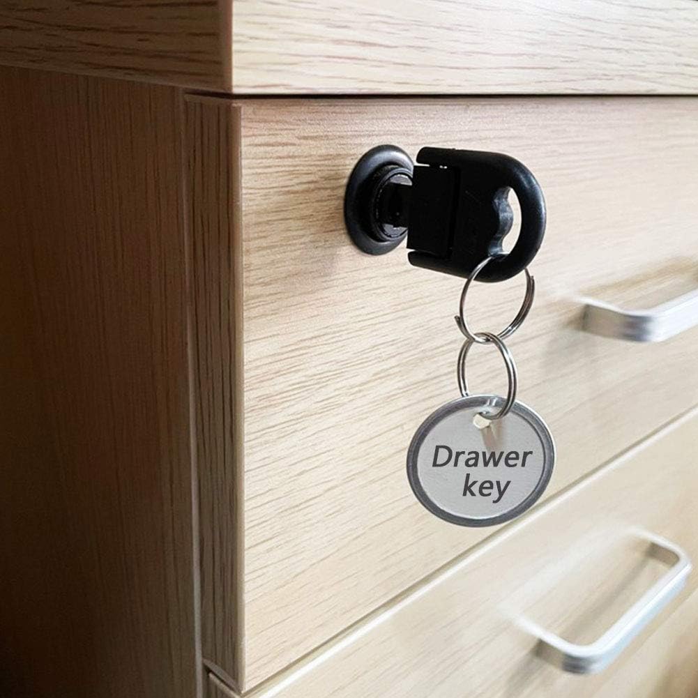 100pcs Metal Rim Key Tags,1.26 Inch Blank Round Rimmed Key Tag Paper Tags with Metal Split Rings,Small Coded Key Chain Keyring Set for Luggage,Pets,Kids Backpack,(White) - Image 4