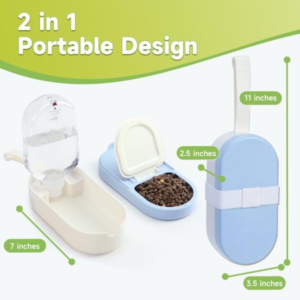 Dog Water Bottle, Portable Dog Travel Water Bottle Dispenser with Treat Container, Pet Water Bottle and Bowl 2 in 1 for Puppy Kitten Rabbit, Dog Travel Accessories for Outdoor Walking, Hiking, Camping - Image 3