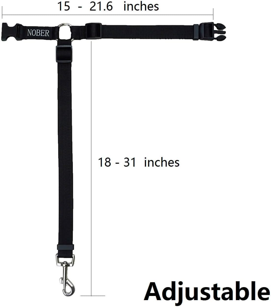 Pet Dog Cat Seat Belts, Car Headrest Restraint Adjustable Safety Leads Vehicle Seatbelt Harness 1 Pack - Image 5