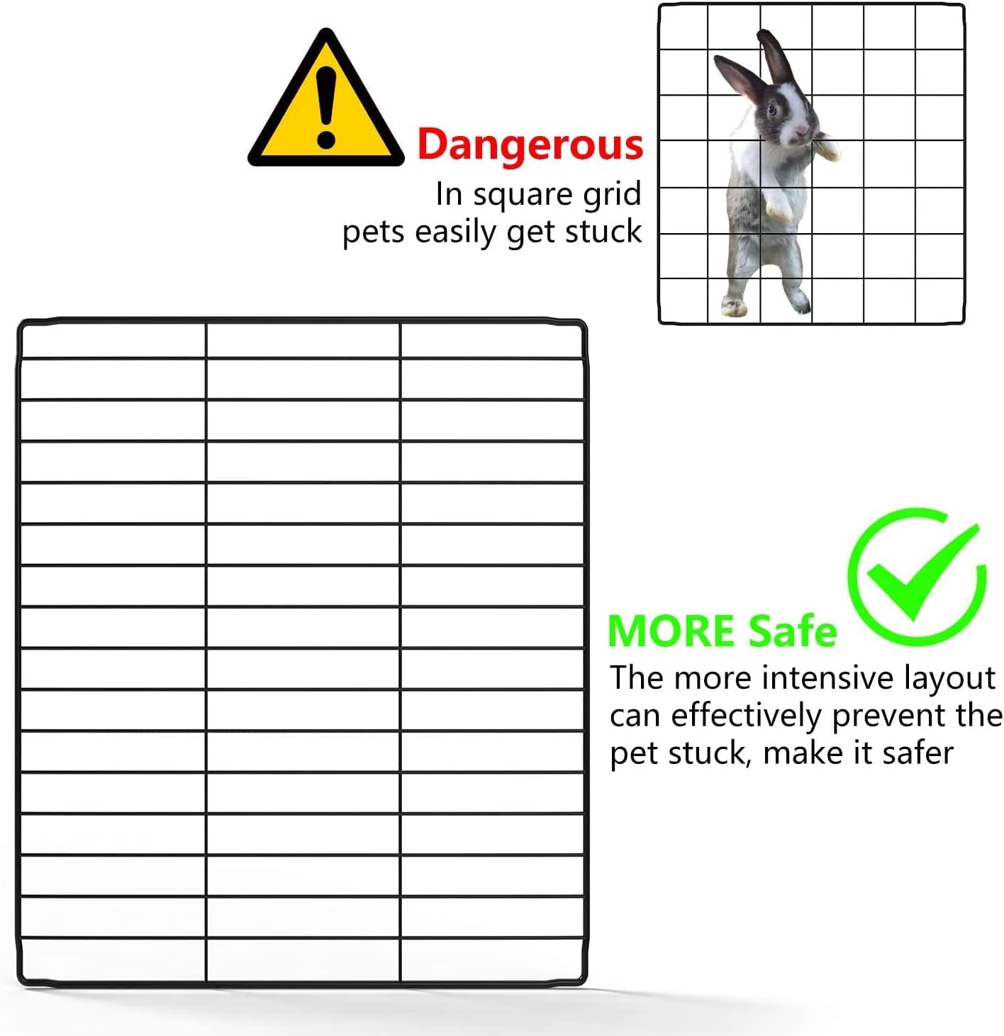 DIY Small Animal Pet Playpen, Guinea Pig Cages, Rabbit Playpen, Dog/ Puppy Playpen, Indoor Portable Metal Wire Yard Fence, 15 X 12 Inch, 12 Panels, Black - Image 3