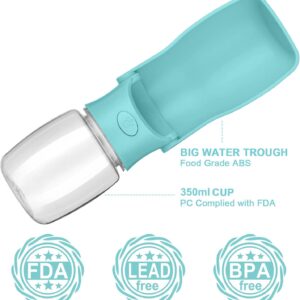 Portable Dog Water Bottle for Walking, Leak Proof Foldable Pet Water Bottles Dispenser Bowl Travel Drink Cup for Walking Hiking Traveling