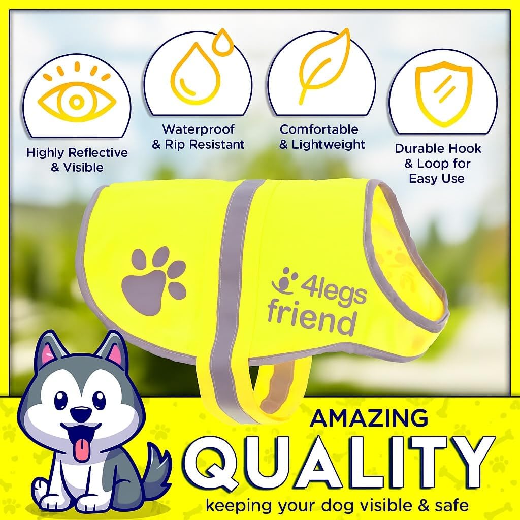 Safety Reflective Vest for Dogs - High Visibility for Outdoor Activity Day and Night, Protect Your Pet from Cars & Hunting Accidents - Image 2