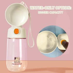 Portable Dog Water Bottle, Large-Capacity Travel Water Dispenser for Cats and Small Dogs – White