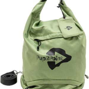 Dog Travel Bag – Large Capacity Pet Food Organizer with Backpack Leash, Water-Resistant & Food-Safe, Includes ID Tag – Travel Gear for Dogs, Hiking, Camping & Road Trips (Green)