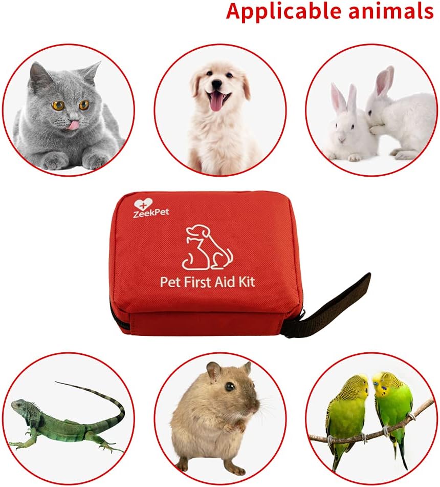 Pet First Aid Kit ZeekPet Medical Bag for Dogs and Cats Trauma Kit with Self Adhering Bandage, Styptic Pencil, Onitment, Pill Box, Emergency Blanket Perfect Survival Kit for Traveling with Your Pet - Image 4