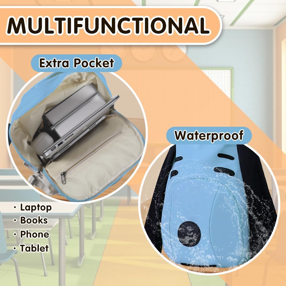 Puppy Dog School Backpack for Boys Girls 16 Inch Schoolbag with 3D Features Kids Durable School Bag Student Travel Shoulders Bags - Image 5