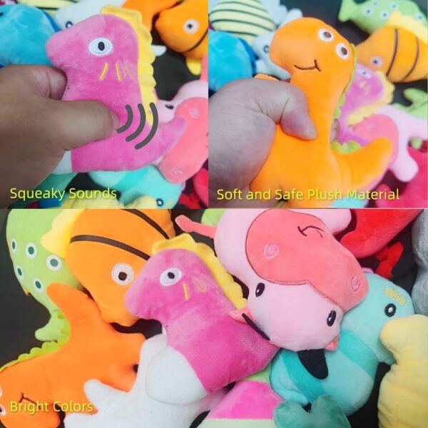 Cute Animal Designs Soft Dog Squeaky Toys (Pack of 20) for Small Medium Dogs - Image 7