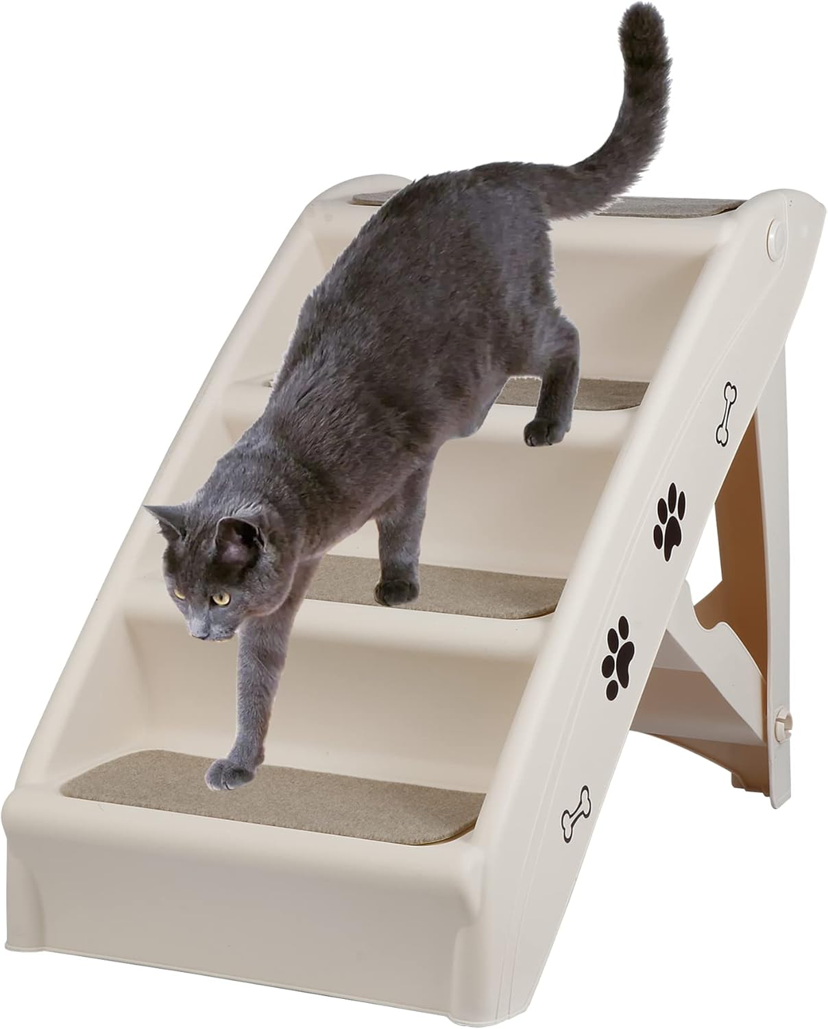 Dog Stairs for High Beds, Foldable Pet Steps Ramp with Non-Slip Bottom for Cats and Small Dogs, for Couch, Car, Portable Waterproof Dog Steps - Image 9