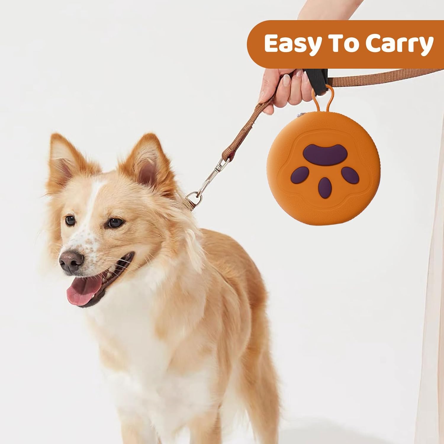 Collapsible Double Travel Dog Bowls -2 in 1 Portable Pet Food & Water Bowls with Zipper Case | Non-Skid Silicone Feeder for Camping, Hiking | Foldable Cat/Dog Bowl for Outdoor Enthusiasts & Travelers - Image 7