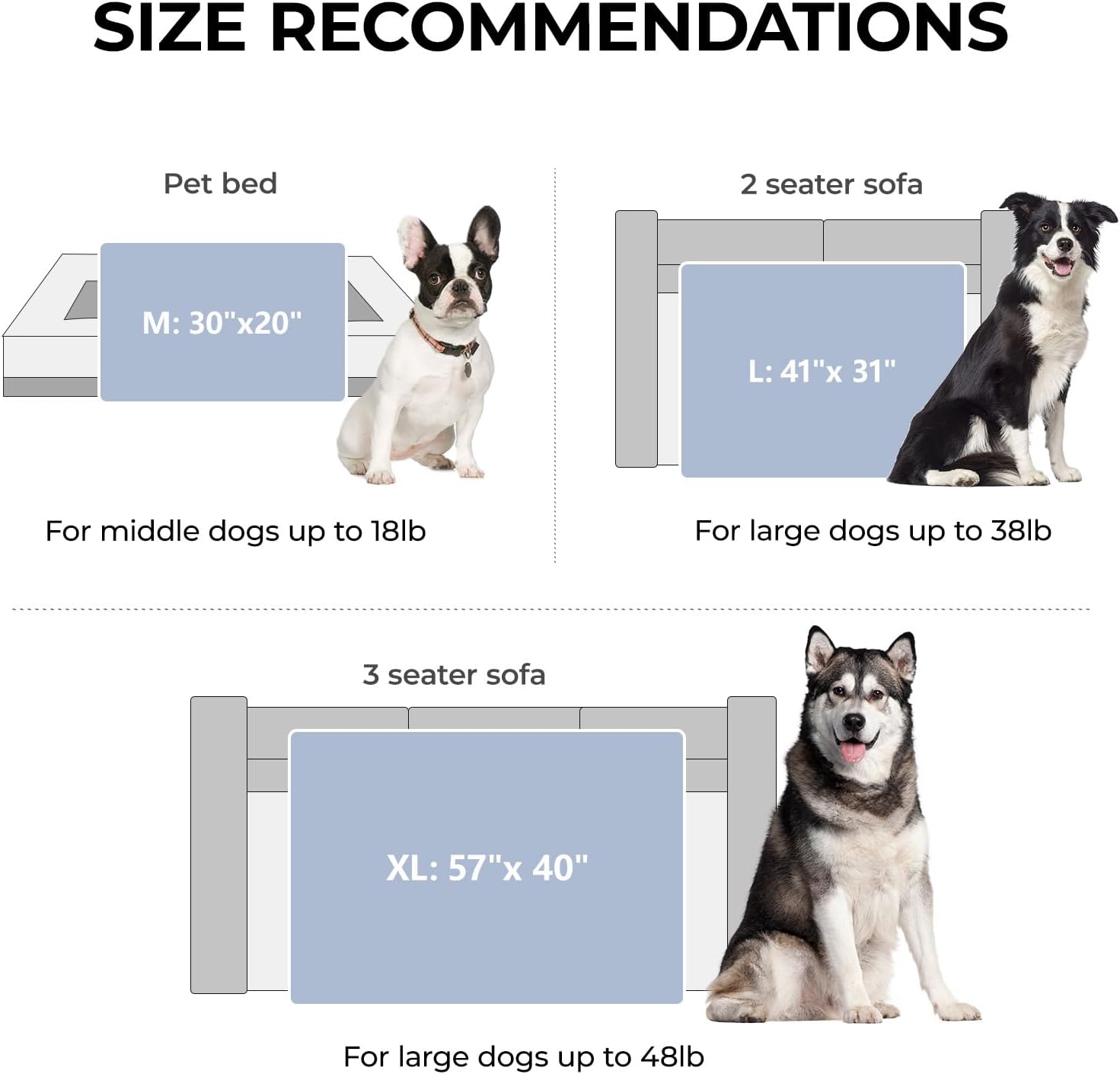 Luciphia Premium Soft Dog Blanket for Small Medium Large Dogs Washable 300GSM Fluffy Warm Fleece Puppy Cat Paw Print Pet Flannel Grey Paw M(30"x20") - Image 7