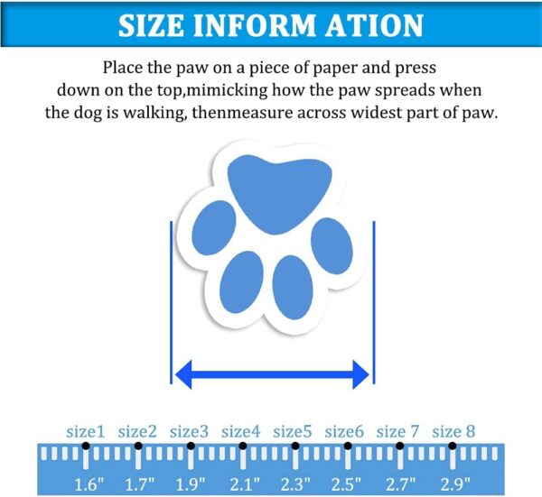 CovertSafe& Dog Boots for Dogs Non-Slip, Waterproof Dog Booties for Outdoor, Dog Shoes for Medium to Large Dogs 4Pcs with Rugged Sole Black-Blue - Image 4