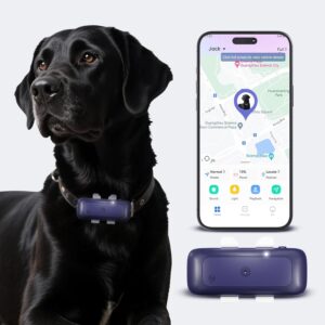 Dog Tracker Cat GPS Tracker Waterproof & Lightweight Mini Tracker Device with Real-Time Location Escape Alerts iOS & Android Fits All Pet Collars
