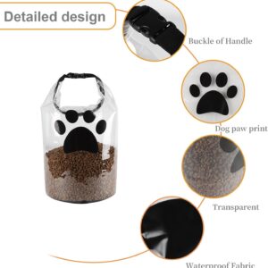 Travel Dog Food Container 10Lbs,Roll Top Dog Food Travel Bag,Waterproof Dog Food Bag,Reusable Dog Travel Kibble Container,Ideal for Camping,Dog Boarding-Clear & BPA-Free