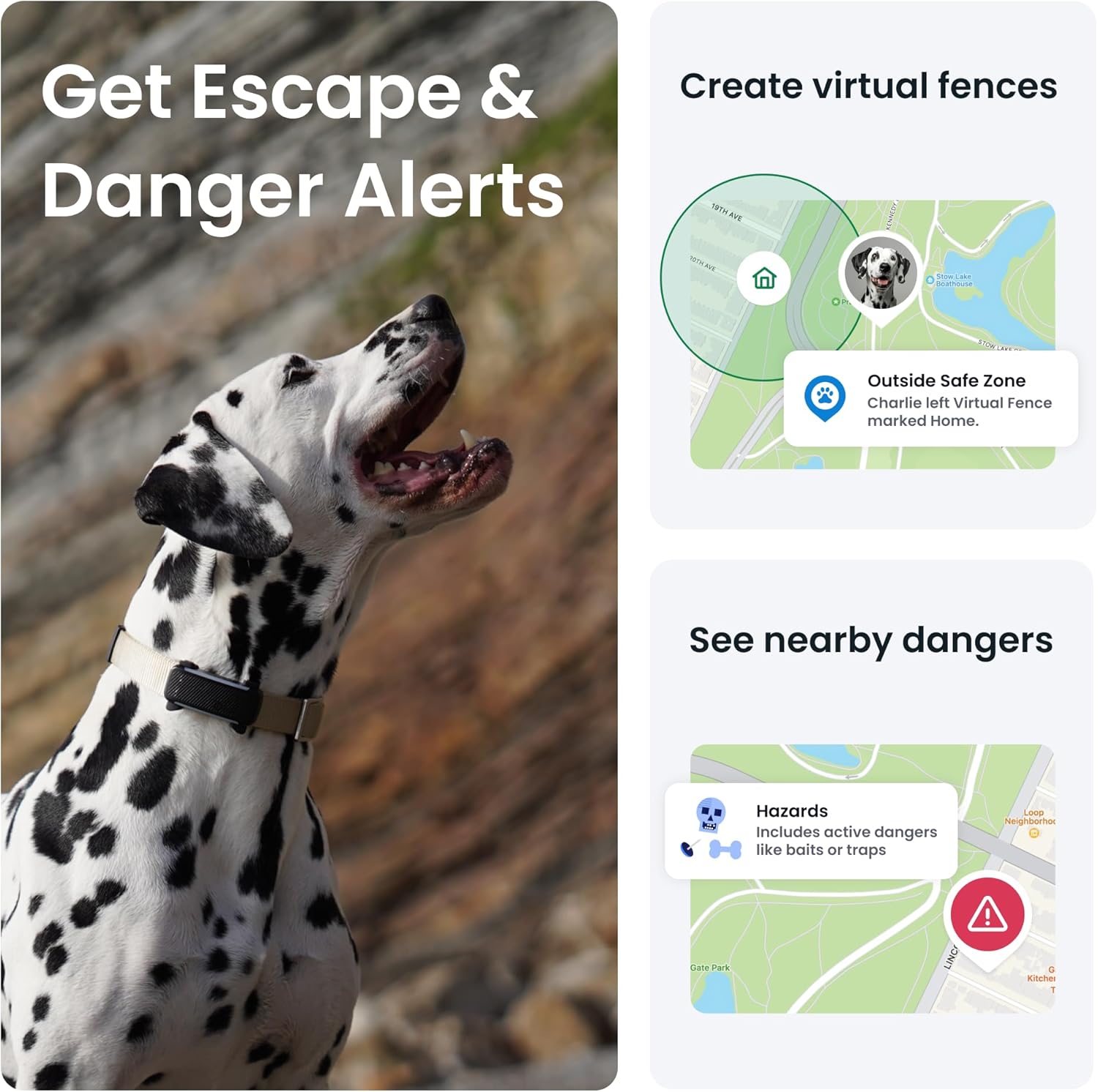 Tractive GPS Dog Tracker (2025 Release) Real-time Pet Location Tracker | Health & Wellness Alerts | Virtual Fence for Dogs | Bark Monitoring (Black w/Yellow Cover) - Image 7