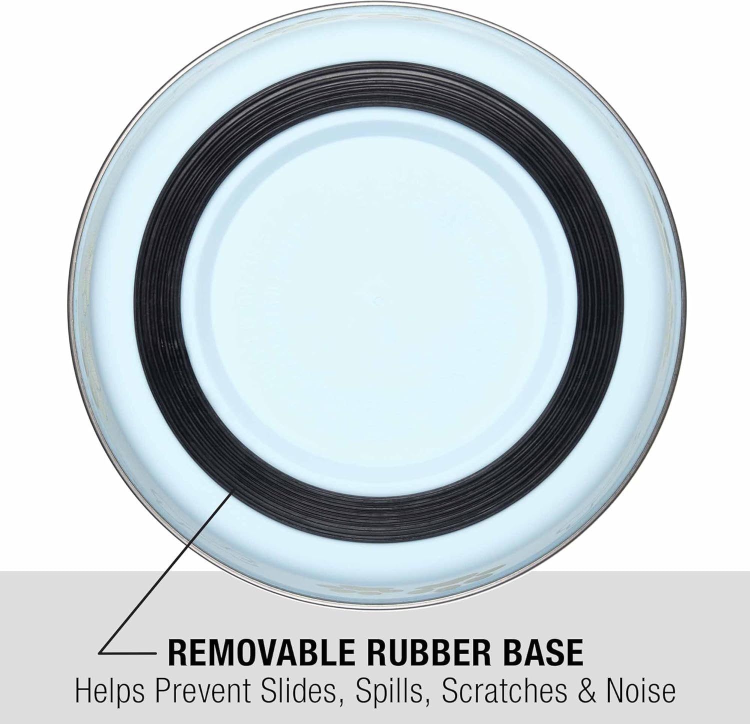 Loving Pets Bella Dog Bowls- Stainless Steel Dog & Cat Bowls - Spill Proof Dog Food Bowl, Cat Bowl, Puppy Essentials & Pet Supplies Great for Home & Travel (Medium 20-25 lbs, Murano Blue) - Image 3