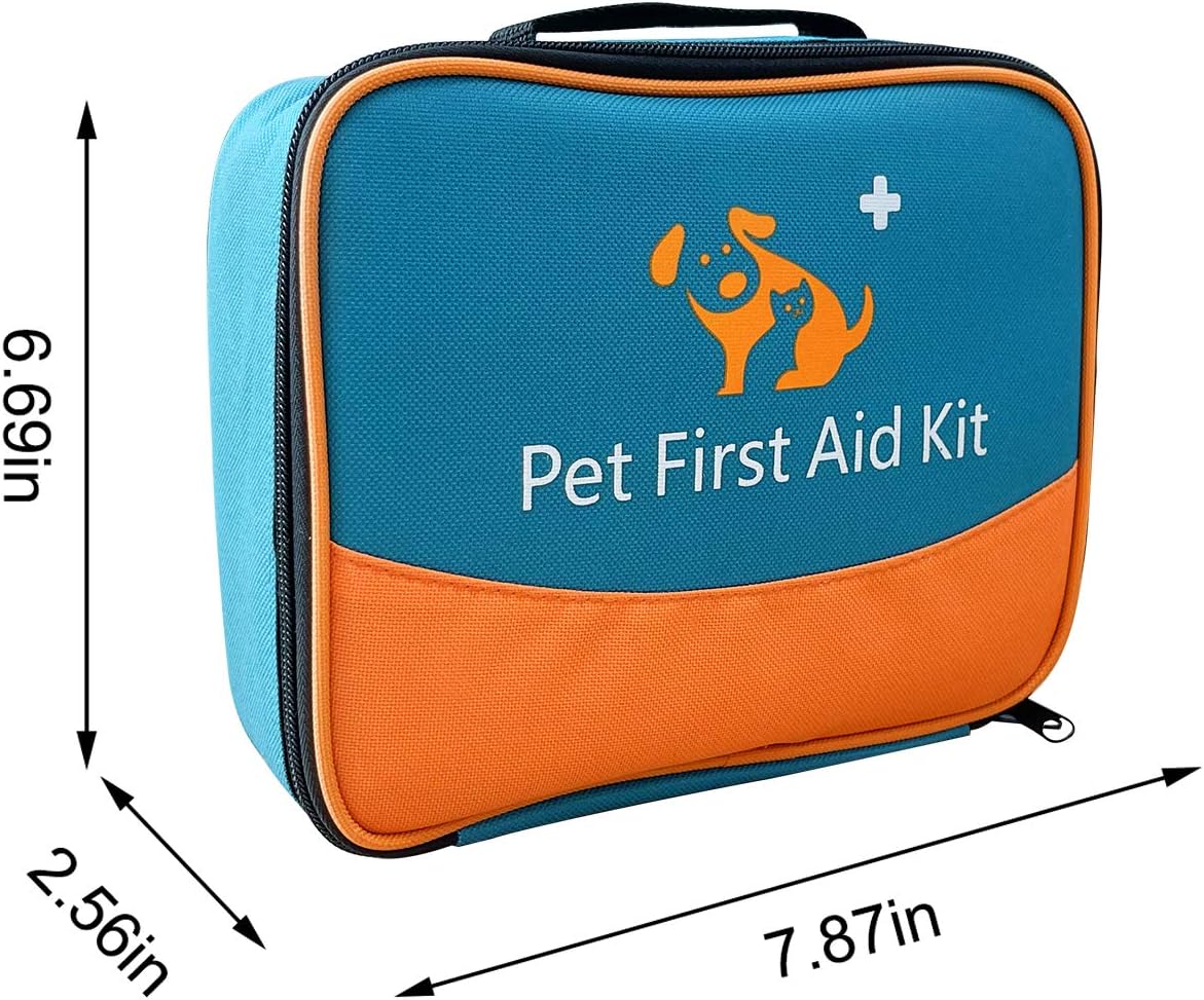 Pet First Aid Kit for Dog, Cat, Rabbit and Other Animal,with Thermometer, Syringe, Otoscope, Perfect for Home Care and Outdoor Travel Emergencies - Image 6