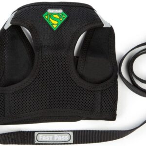 Metal Free Leash Harness Designed for Small Pets who fit underseat of Airplane (M2)