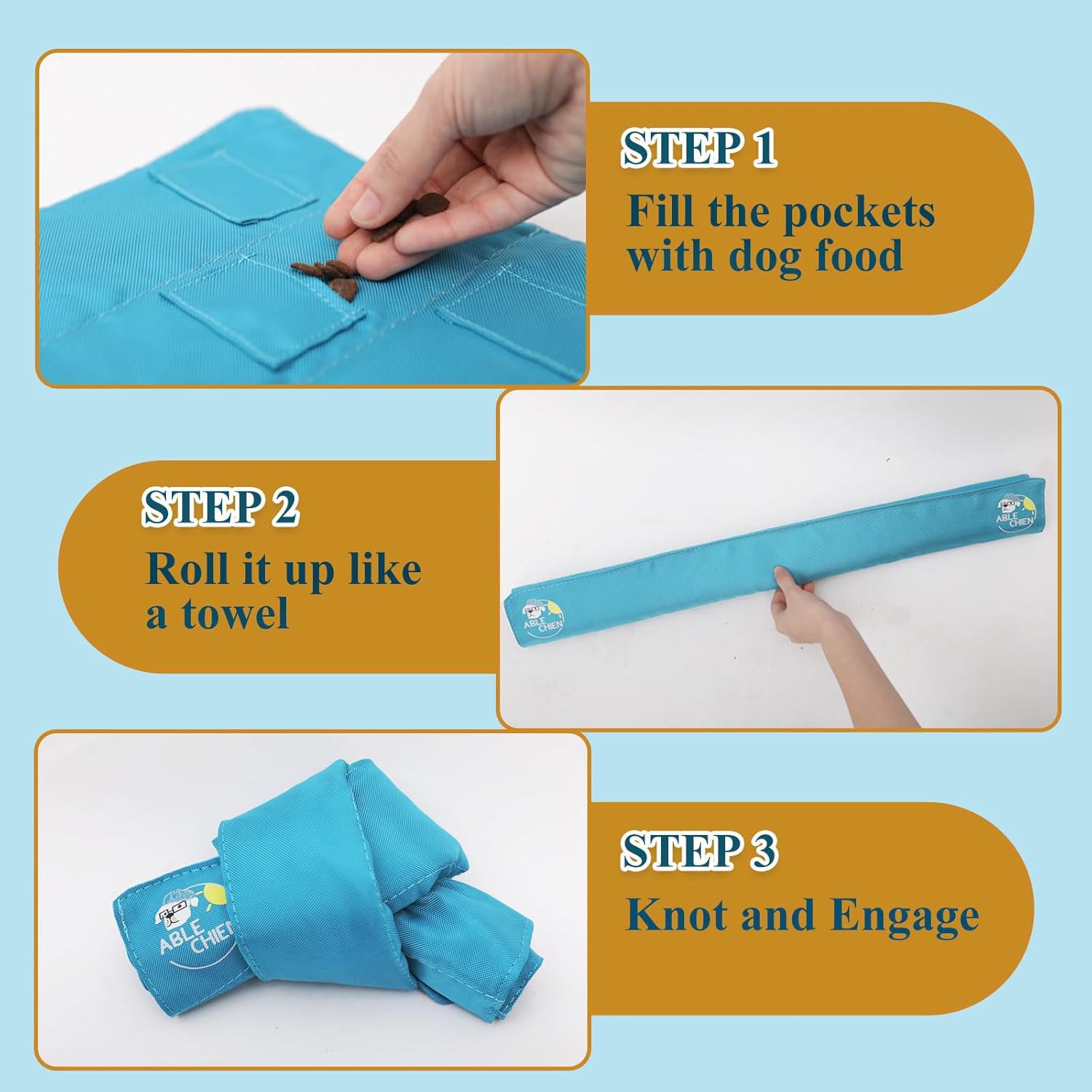 Snuffle Knot for Dogs, Interactive Dog Puzzle Toys for Small Dogs, Puppy Enrichment Toys, Encourage Natural Foraging Skills, Snuffle Ball with 10 Treat Pockets for Slow Eating - Image 4