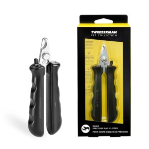Tweezerman Small Nail Clippers for Dogs & Cats, Manual Professional Dog & Cat Nail Trimmer with Ergonomic Handle