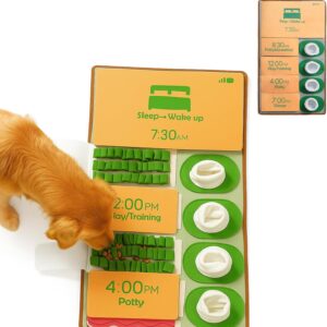 Nocciola Snuffle Mat for Dogs, 28" x 16" Phone Alarm Clock Design Slow Feeder Mental Stimulation Dog Enrichment Hide and Seek Dog Puzzle Sniff Mat Toys for Small Medium Large Dogs