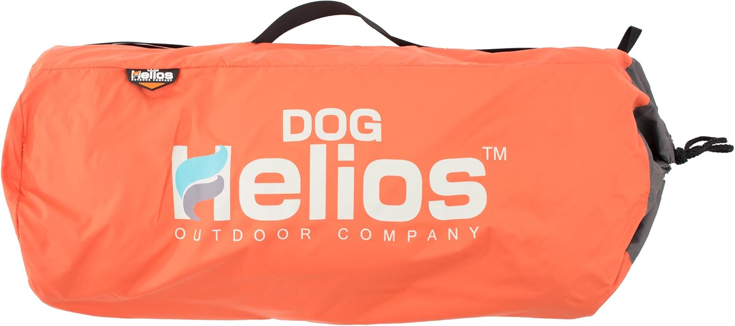 DOGHELIOS 'Trail-Barker' Multi-Surface Water-Resistant Travel Camper Sleeper Pet Dog Bed Mat w/ BlackShark Technology, One Size, Sunkist Orange, Dark Grey - Image 7