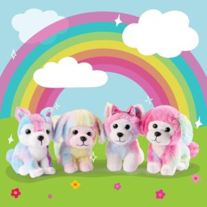 Glitter Girls – 14-Inch Doll Accessories – 6-Inch Rainbow Pup – Doghouse Playset – Dog Toys and Accessories – Soft, Multicolored Fur 3+ Years – Toby & Portable Doghouse Set