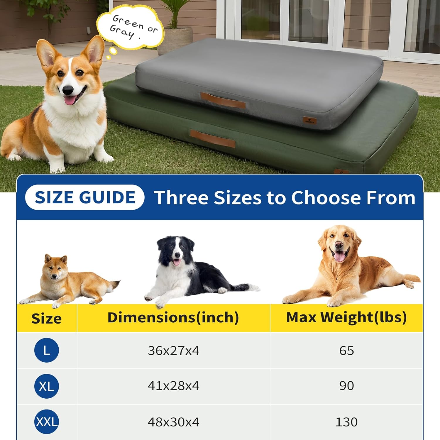 Outdoor Inflatable Dog Bed for Small Dogs, Outdoor Travel Dogs Met with Removeable Cover, Inflated Dog Bed Waterproof Summer Pet Mat with Anti-Slip Bottom, Rock Grey, 36x27 inch - Image 8