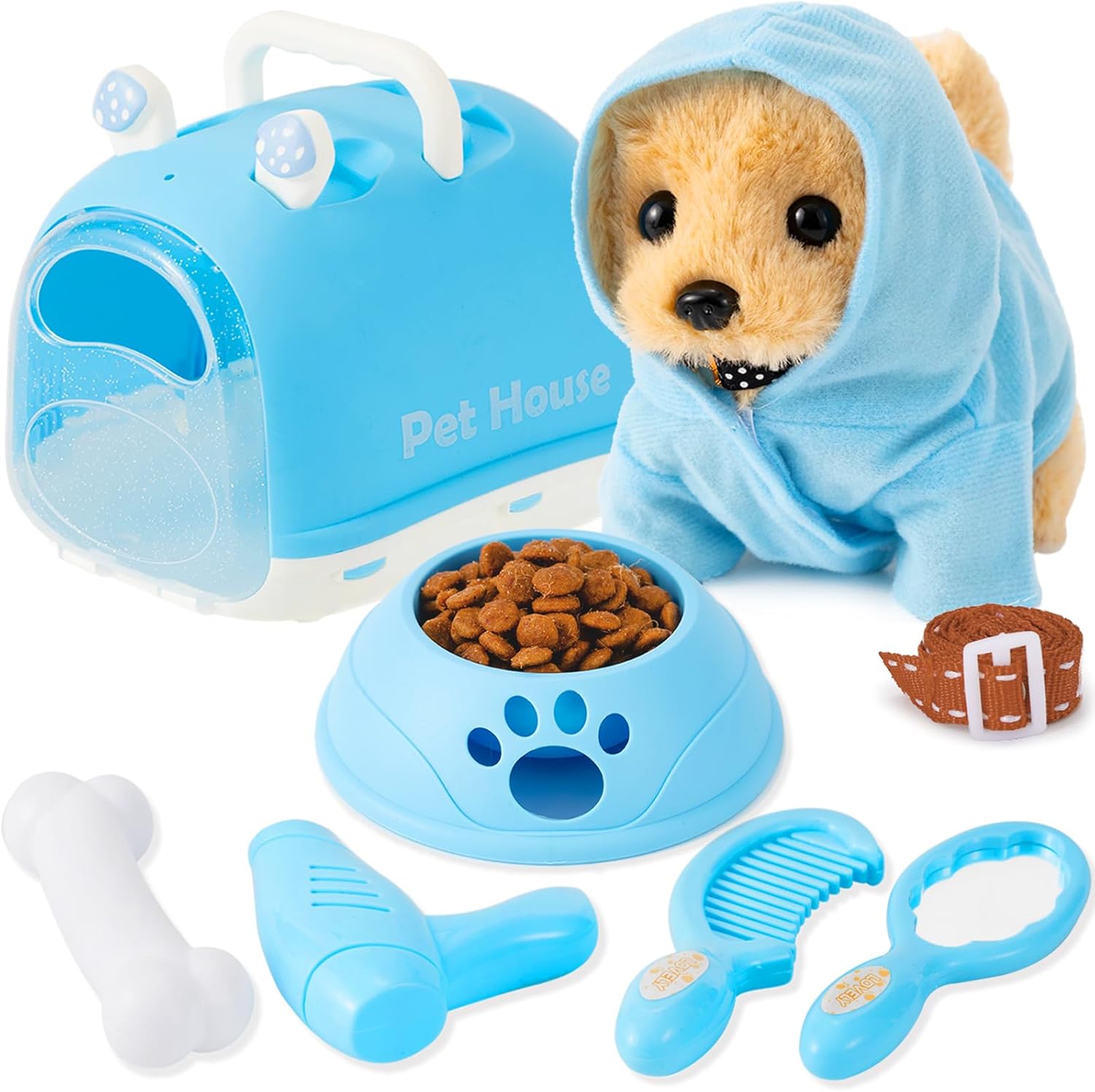 Dog Toys for Kids Girls, Walking and Barking Electronic Interactive Plush Puppy Toy Set and Pet Care Toy Set Accessories, Pretend Playset for Toddlers, Girl Role Play Gift for 3 4 5 6 Year Old - Image 7