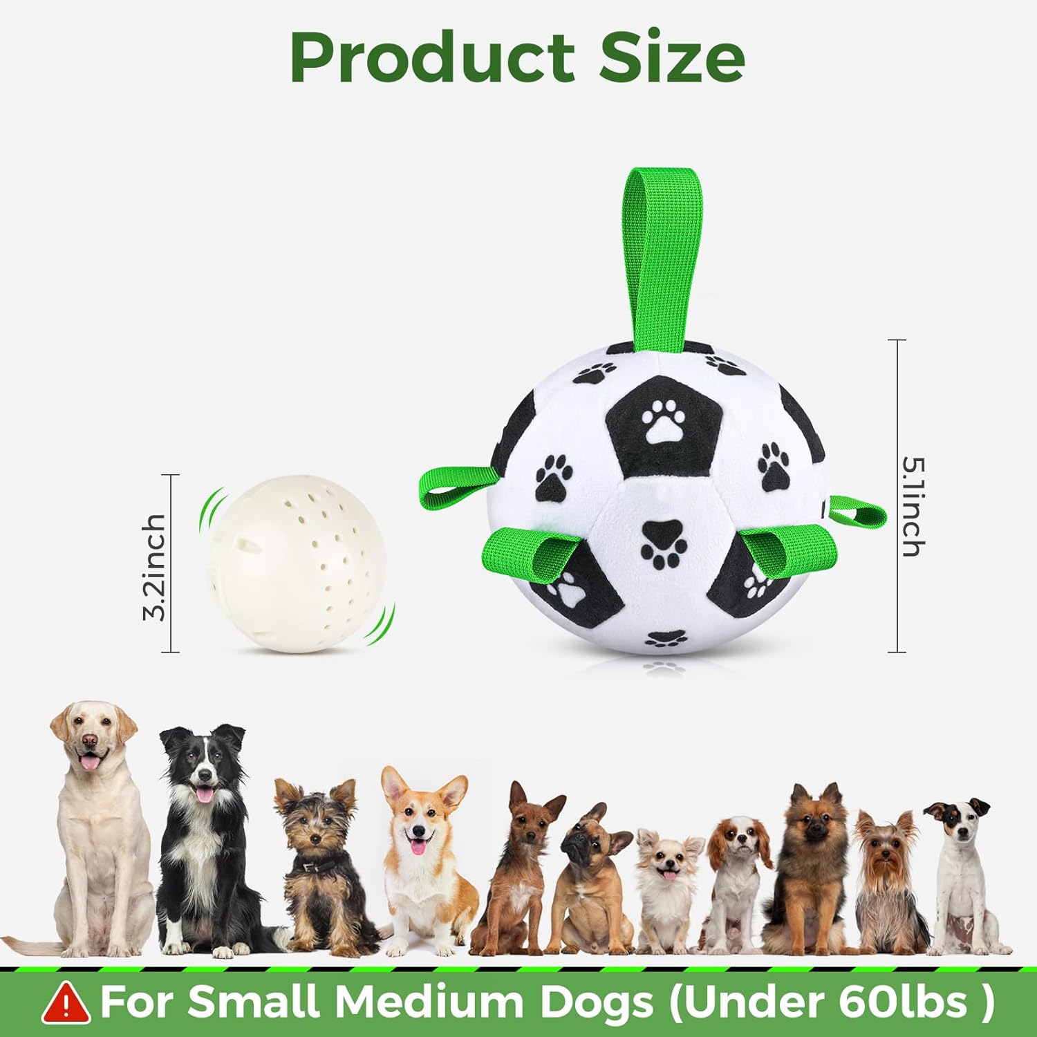 QDAN Interactive Dog Toys, Moving Dog Balls with Straps, Remote Control, Jumping Rolling Bouncing Soccer Ball for Dogs for Small Medium Large Pet - Image 7