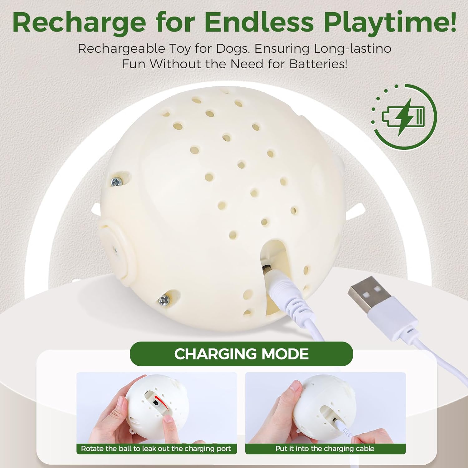 QDAN Interactive Dog Toys, Moving Dog Balls with Straps, Remote Control, Jumping Rolling Bouncing Soccer Ball for Dogs for Small Medium Large Pet - Image 9