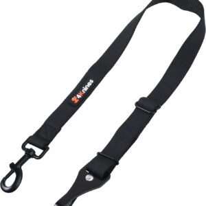 4Knines Dog Seat Belt Tether – Heavy-Duty Dog Car Safety Harness Attachment – Adjustable Pet Travel Restraint for Vehicle Anchor System – Universal Fit for Secure, Comfortable Car Rides, Black