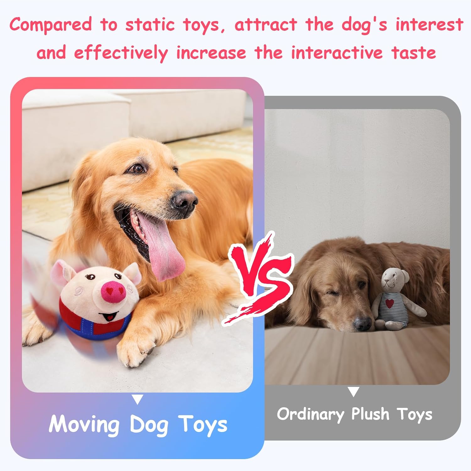 Lollyx Interactive Dog Toys for Boredom, Squeaky Dog Toys with Recording and Music Modes, Rechargeable Jumping Moving Dog Chew Toys for Small/Medium/Large Dogs to Keep Them Busy - Image 2