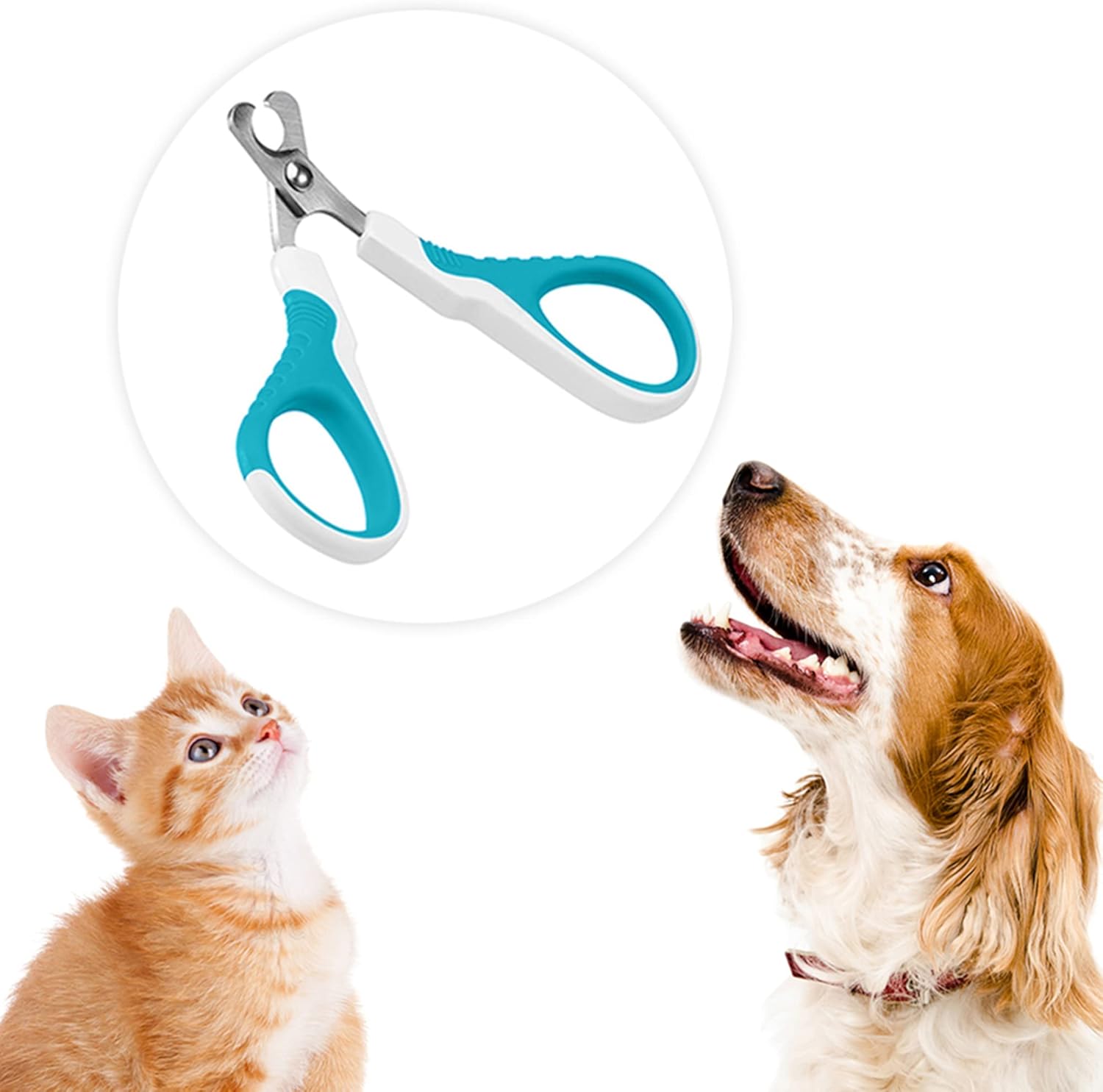 SunGrow Dog Nail Trimmer for Small and Medium Dogs, Cat Nail Claw Clipper, Non-Slip Handle, Professional Paw Grooming and Nail Care, Stainless Steel Blade - Image 2