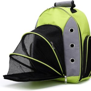 Pet Carriers Backpack for Small Cat&Dog Double Shoulders Straps Ventilated Design Bag with Side Pocket for Outdoor Travel,Hike,Walk,Cycle