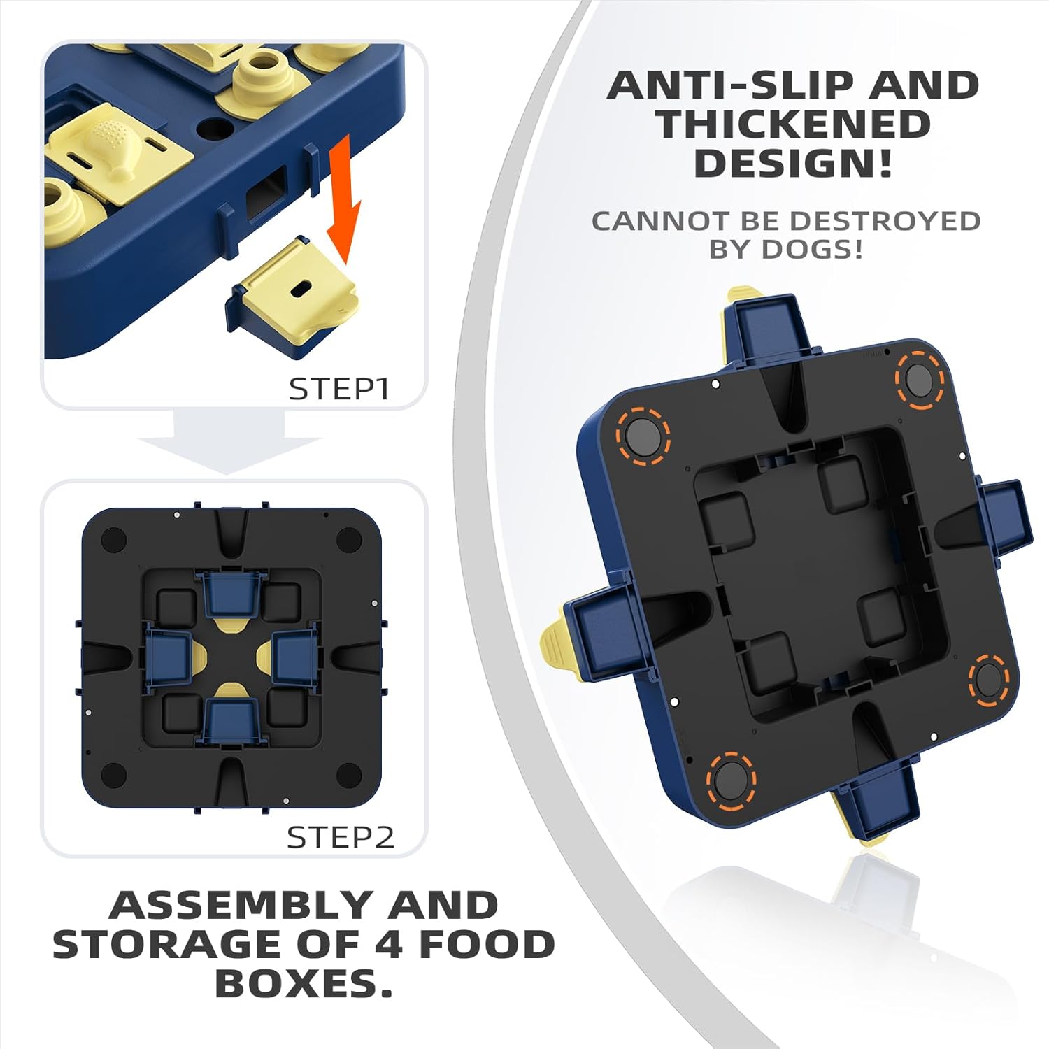 KADTC Dog Chess Puzzle Toy Level 3 in 1 for Small/Medium/Large Dogs Smart Mind Stimulating Game Puppy Brain Stimulation Cognitive Enrichment Toys Keep Them Busy Boredom Interactive Treat Food Puzzles - Image 6