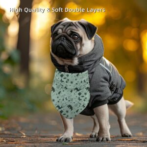Adventure Themed Bandanas, Sage Green Outdoor Nature Dog Scarf, Accessories for Medium Large Dogs