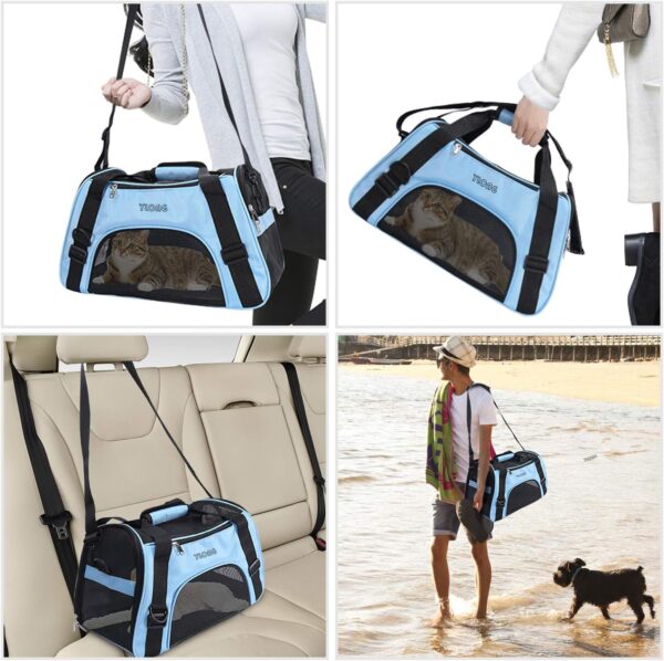 YLONG Airline Approved Pet Carrier,Soft-Sided Pet Travel Carrier for Cats Dogs Puppy Comfort Portable Foldable Pet Bag - Image 5