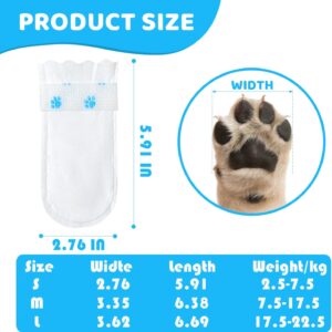 Disposable Dog Booties for Paw Protection – Waterproof, Adjustable Self-Adhesive Straps, 20 Count Dog Shoes for Indoor & Outdoor Use, Walking, Hiking, Pos (S)