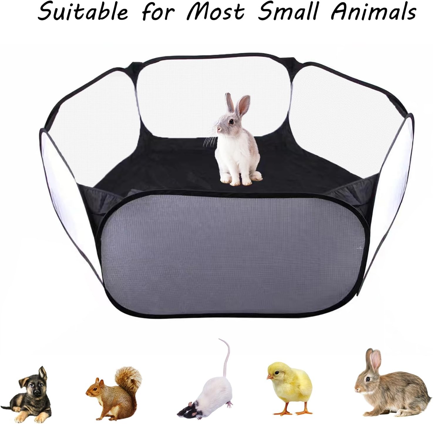 Small Animals Playpen, Portable Pop-up Open Interactive Pet Tent, Indoor Outdoor Fence for Rabbits, Guinea Pig, Hamster, Chinchillas, Kittens, Puppies - Image 3