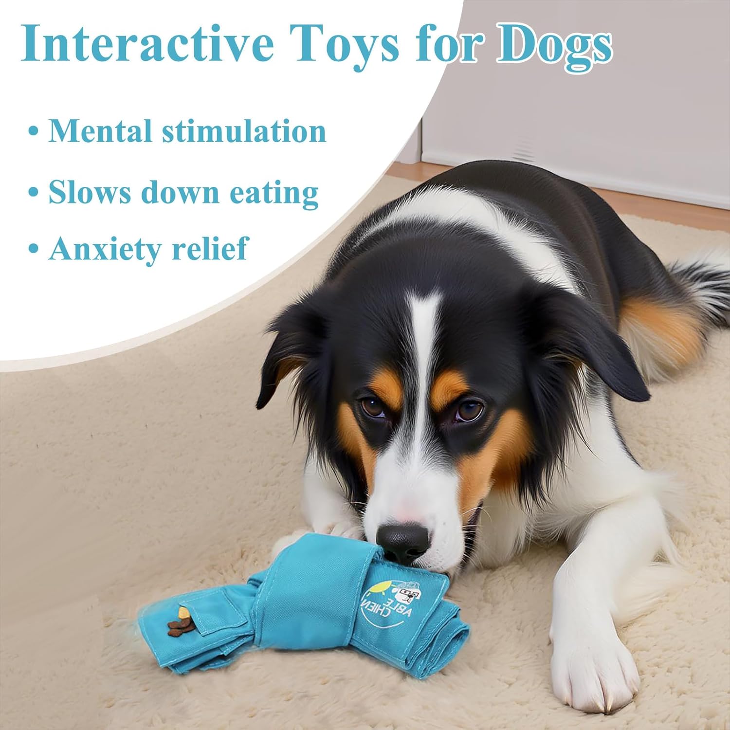 Snuffle Knot for Dogs, Interactive Dog Puzzle Toys for Small Dogs, Puppy Enrichment Toys, Encourage Natural Foraging Skills, Snuffle Ball with 10 Treat Pockets for Slow Eating - Image 8