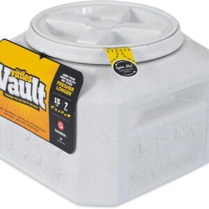Gamma2 Vittles Vault Dog Food Storage Container with Airtight Lid, holds up to 10-15 Pounds of Dry Pet Food, Cat Kibble and Bird Feed, BPA Free, Made in USA