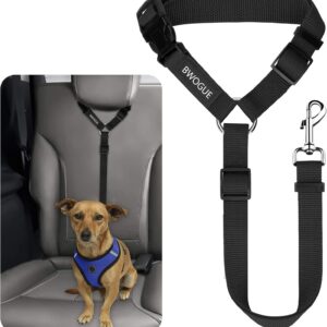 BWOGUE Pet Dog Cat Seat Belts, Car Headrest Restraint Adjustable Safety Leads Vehicle Seatbelt Harness (1 Pack)