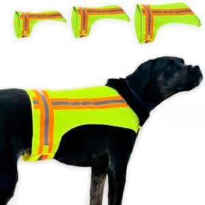 Reflective Dog Vest: Hi-Visibility Safety Gear for Outdoors. Safeguard Your Dog with Easy to wear Adjustable Reflective Vest Jacket (Large)