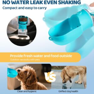 Dog Water Bottle with Food Storage Compartment Portable Pet Dispenser Dogs Stuff Water Bottle Puppy Supplies Portable Travel Dogs Bowls Dog Accessories for Walking and Hiking