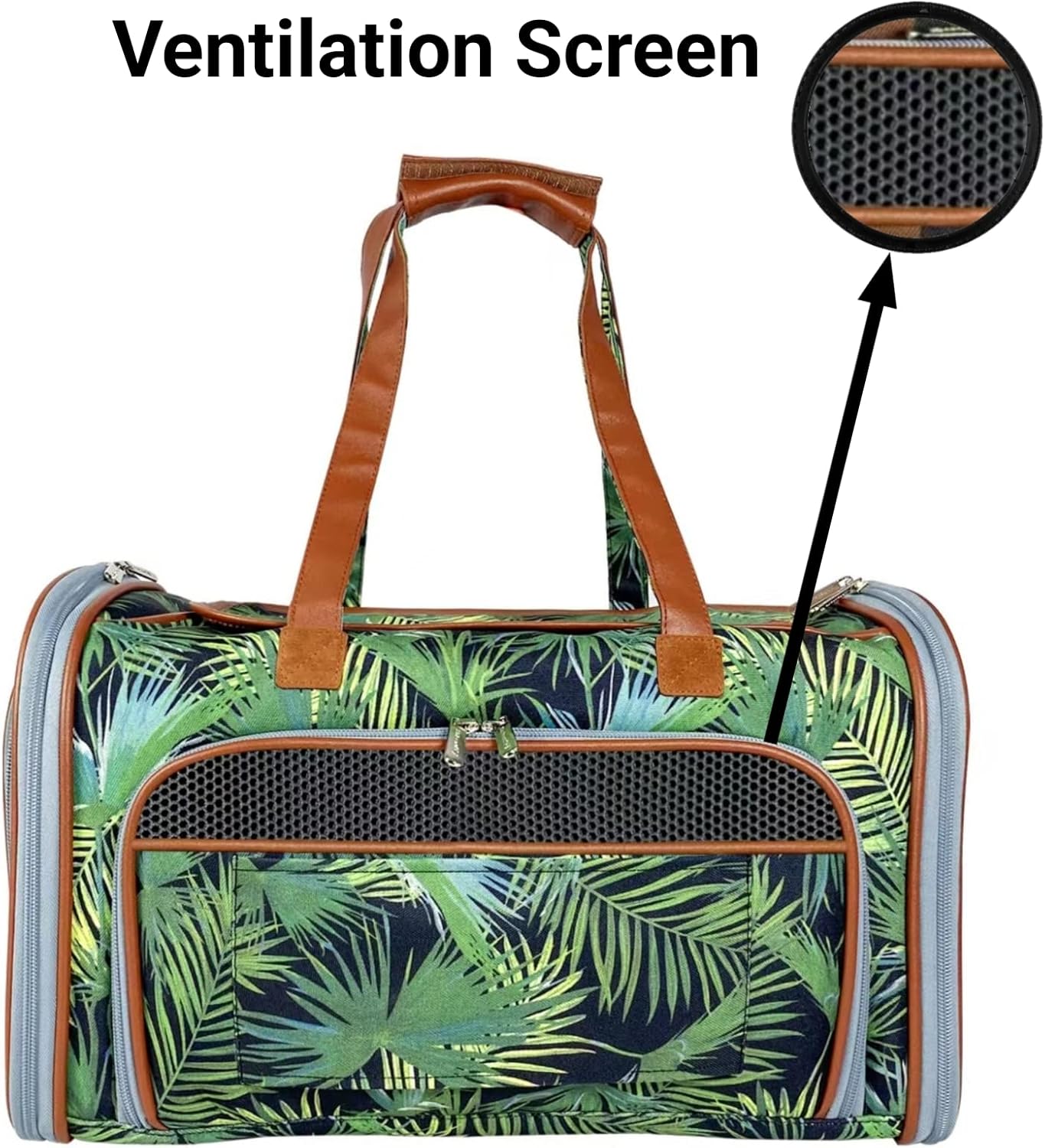 Mr. Peanut's Gold Series Standard Size Expandable Pet Carrier (Tropical) - Image 7