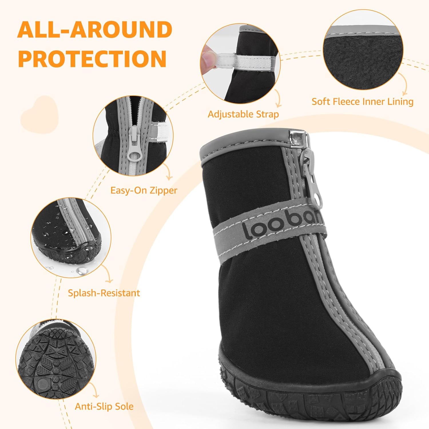 Small Dog Shoes for Hot Pavement - Dog Shoes Small Size Dogs for Summer Rain, Dog Booties and Paw Protectors with Reflective Strap for Outdoor Walking Hiking Running Training, Size 1 - Image 7