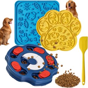 Dog Puzzle Toy Set - Enrichment Toys for Dogs Mental Stimulation, Interactive Treat Puzzle to Keep Them Busy & Boredom and Mental Stimulation, with 2 Suction Cups Lick Mat