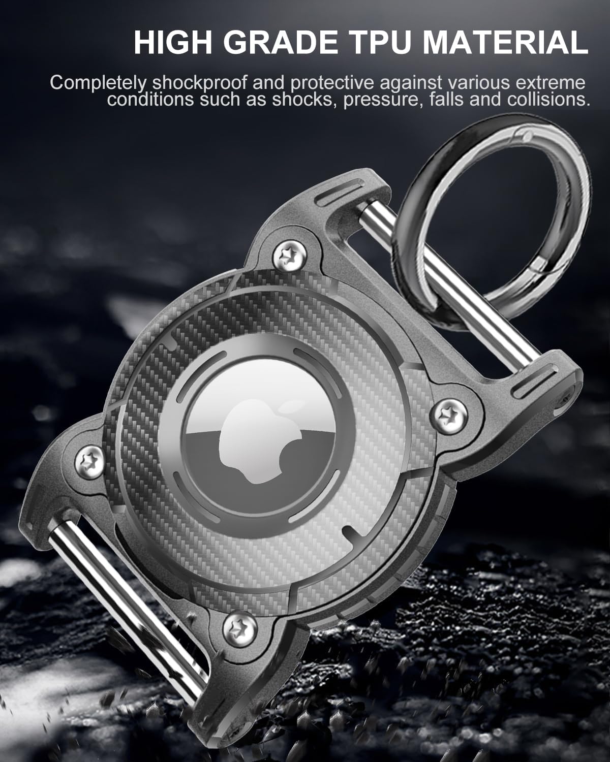 ONEONTA Airtag Dog Collar Holder | Airtag Dog Waterproof - Airtag Holder for Dog Collar with Removable Metal Loop, Sturdy TPU, Lightweight, Compact Size, Fits 1" Width Collar - Image 7