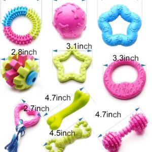 Small Dogs Puppy Chew Toys 17Pack Cute Variety Shape Multi Colors Designs to Bite Anytime Enjoy Teething Toys Training Supplies
